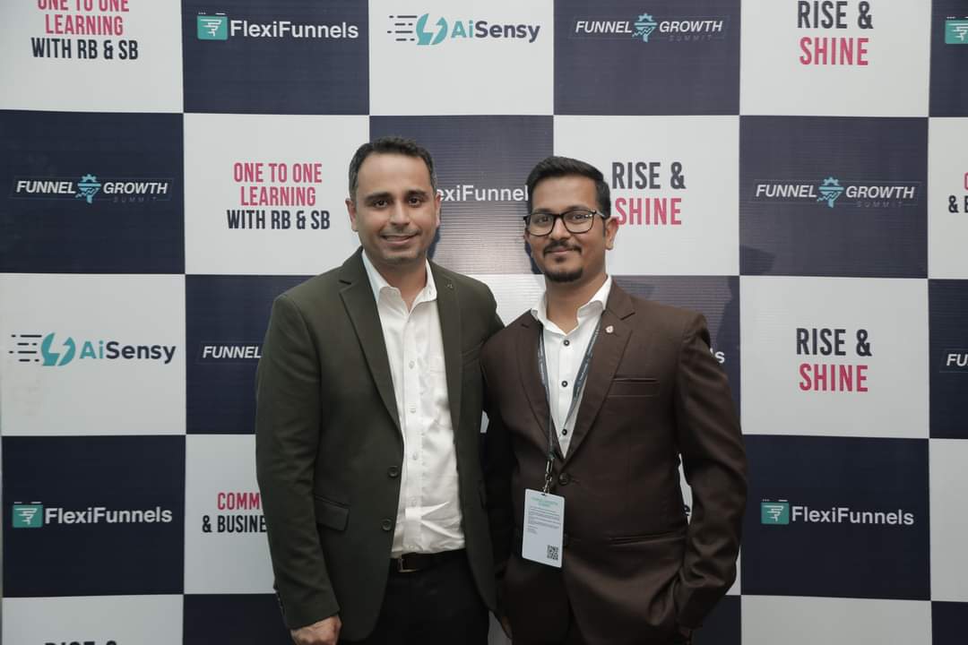 Gaurav Jain at the FlexiFunnels Funnel Growth Summit